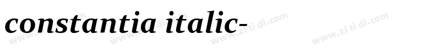 constantia italic字体转换